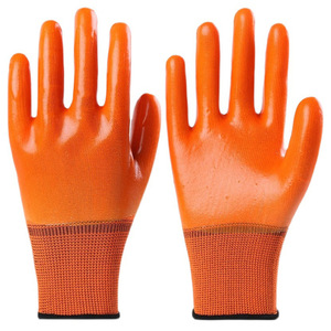 Gants Chuangxin P358 en PVC orange, imperméables, résistants à l'huile, résistants à l'usure, respirants, avec manchette élastique, usage général, sécurité - Product Image 2
