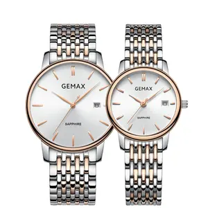 China Fabriek Groothandel Goede Kwaliteit Oem Klant Logo Roestvrij Staal Horloges Voor Paar Liefhebbers