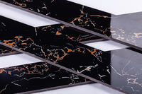 Carreaux de porcelaine 100x800, carreaux de plinthe, bordure d'angle moderne Waveguide pour salon et sol, inspirés du marbre mural