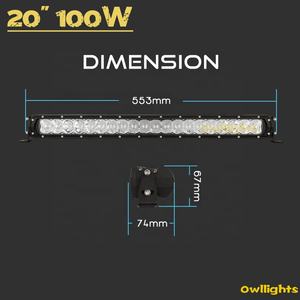 Barre lumineuse <span class=keywords><strong>LED</strong></span> tout-terrain de 20 pouces, 100w, 4x4, couleur ambre, pièces détachées, pour camions - Product Image 4