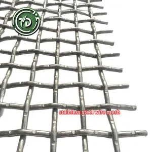 Mining Screen Mesh Filter Galvanized Steel Square Woven Crimped Wire Mesh