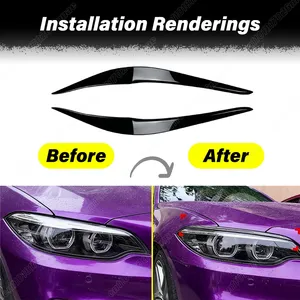 Kit de décoration de phares (sourcils) pour BMW Série 2 F22 F23 220i 228i 230i M235i M240i 2015 2016 2017 2018 2019 - Product Image 2