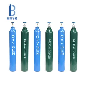 High pressure 2L/5L/8L/10L/13.4L/20L/30L/50L medical oxygen cylinder price oxygen/co2/argon gas cylinders