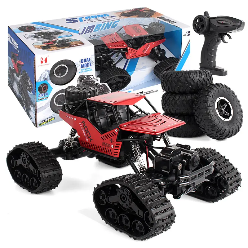 Rc araba 1:12 4WD Off-road tırmanma uzaktan kumanda arabalar 2.4Hz parça tekerlekler çocuk oyuncak erkek doğum günü hediyeleri paletli araç Carro