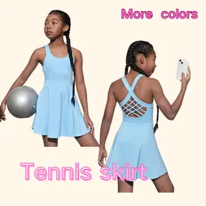Wholesale Kids Yoga Wear Short Sleeves Sports Top Custom Logo Fitness Gym Leggings Set For Girls Kids Sportswear