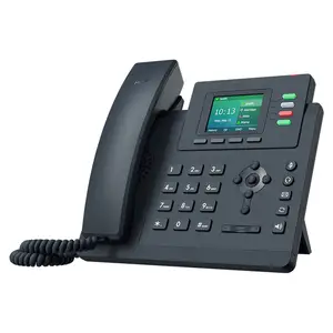 SIP-T33P SIP電話、4つの一口回線とHD音声とカラーディスプレイを備えたエントリーレベルのIP電話T3シリーズ2.4インチ画面