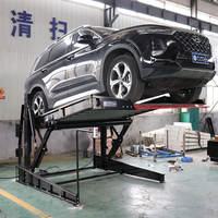 Ascenseur de stationnement de voiture inclinable hydraulique à deux poteaux de garage de plafond bas