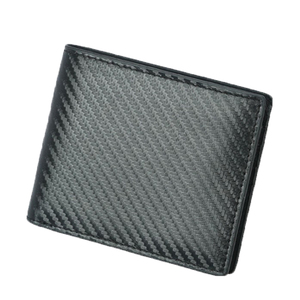 Portefeuille en cuir véritable pour hommes, porte-cartes de crédit, avec protection RFID, en fibre de carbone, tendance, vente en gros - Product Image 5