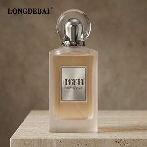 Botella de Perfume Rectangular de Vidrio Esmerilado Mate, Elegante y de Lujo, Vacía, de 100 ml, con Serigrafía, Ecológica, al por Mayor - Product Image 1