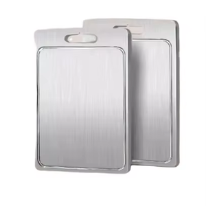 Planche à découper à rainure épaisse en acier inoxydable personnalisée vente en gros d'usine de hachage résistante aux frontières pour la cuisine - Product Image 3