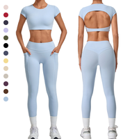 Ensemble de vêtements de sport pour femmes, pantalon de yoga, t-shirt de sport sans manches pour femmes, 2026