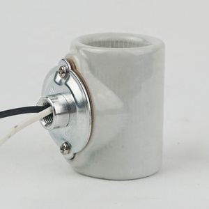 Đồ Đạc Ánh Sáng E26 Keyless Tráng Men Sứ Bulb Chủ Twin Lamperder 2 Mạch Gốm Giữ Đèn Hai Mặt Ổ Cắm Ánh Sáng - Product Image 2