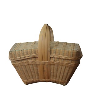 Handmade Bamboo Storage <b>Basket</b> Rectangle Kitchen Neatening Natural Color Single Tier <b>Gift</b> - Product Image 5