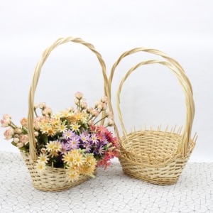 Cestino portaoggetti in cesto di fiori intrecciato con motivo in <span class=keywords><strong>vimini</strong></span> color tronchi di alta qualità - Product Image 5