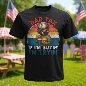 T-shirt Dad Tax a maniche corte con scollo rotondo e stampa digitale, abbigliamento da festa per il 4 luglio, per uomo adulto - Product Image 3