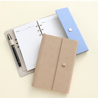 En Stock épaissi A6 cahier à feuilles mobiles Pu A5 cahier à trois volets bureau d'affaires Notepsd livre à spirale cadeaux personnalisés