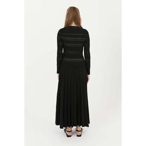 Puane Women's Black Knitted Skirt and Top Two-Piece Set, Soft Fabric, Comfortable & Stylish for Office & Daily, Model 14263TKS - Product Image 2