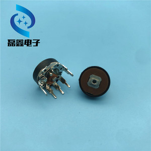 Potenciómetro Rotatorio RV12 de 50K Ohmios con Interruptor, Orificio Pasante, Actuador Moleteado SPDT - Product Image 2