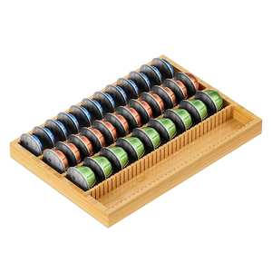 Bandeja Organizadora de Cápsulas de Café de Bambú al por Mayor para <span class=keywords><strong>Nespresso</strong></span> <span class=keywords><strong>Vertuo</strong></span>, Soporte para Cápsulas para Gabinete de Cocina, Cajón o Encimera - Product Image 1