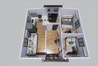 Bâtiment préfabriqué modulaire extensible à double aile, installation rapide, pour usage sportif, scolaire, résidentiel et hôtelier