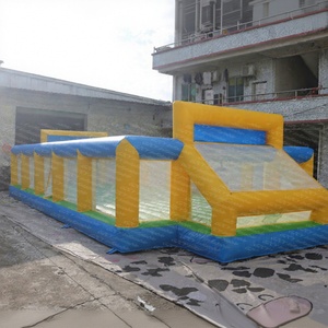 Pista <span class=keywords><strong>de</strong></span> Obstáculos Inflable Comercial <span class=keywords><strong>de</strong></span> PVC <span class=keywords><strong>de</strong></span> Grado Comercial, Colorida, Blanca, con Tobogán y Piscina <span class=keywords><strong>de</strong></span> Pelotas, Fácil <span class=keywords><strong>de</strong></span> Instalar, para Fiestas Infantiles - Product Image 1