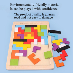 Bloques Rusos <span class=keywords><strong>de</strong></span> Madera Educativos Unisex Personalizables al por Mayor, Modelos Coloridos y Juguetes <span class=keywords><strong>de</strong></span> Construcción Tipo Rompecabezas - Product Image 3