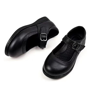 Zapatos Escolares para Adolescentes al por Mayor de Fábrica, Zapatos de Vestir Negros de Cuero Genuino de Alta Calidad para Niñas - Product Image 4