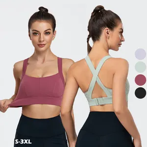 Cheap Women's Sports Bra Seamless Full Support Coverage Wireless Sport Bras  for Yoga Gym Workout Fitness M-5XL