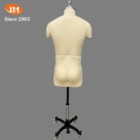 JUN MEI Maniquí de Fibra de Vidrio Personalizado para Hombre, Medio Cuerpo Superior, en Pose de Pie, para Sastrería Profesional, Ajustable y Preciso