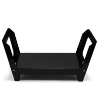 Kit de barbecue portable en fer noir pliable au charbon de bois, outils de barbecue d'extérieur, facile à assembler et à nettoyer