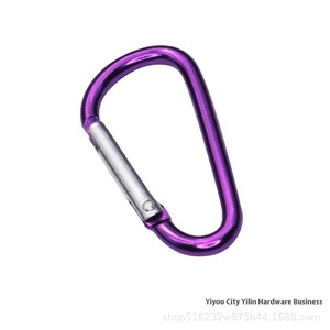 Mosquetón en forma de D de aleación de aluminio, hebilla colgante con gancho de resorte para <span class=keywords><strong>escalada</strong></span> en roca al aire libre, equipaje, mochila, seguro - Product Image 5