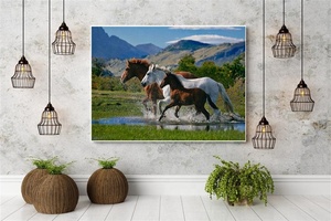 Kit Pittura Diamante Cavallo in Corsa - Tessuto Dipinto a Mano Fai da Te, Nuova <span class=keywords><strong>Arte</strong></span> Murale Classica/Post-moderna per Adulti e Principianti - Product Image 2