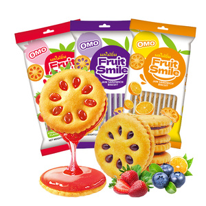 Aperitivos para niños galletas mermelada redonda rellena Fresa Galletas y galletas Mayoristas Sandwich Galleta mermelada galleta - Product Image 1