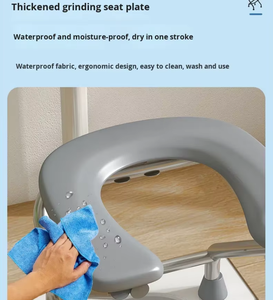 Chaise de toilette pliante en acier inoxydable Simplywalk 100 kg pour personnes handicapées, conforme à la norme UKCA - Product Image 2