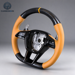 Volante de Fibra de Carbono Personalizado para Audi A4 B8 B9 A3 8p A6 RS3 Q3 A1 A5 C6 C7 C7.5 C8 B6 B7 B8.5 8V RS5 RS6 RS7 S5 S6 S7 A7 - Product Image 2