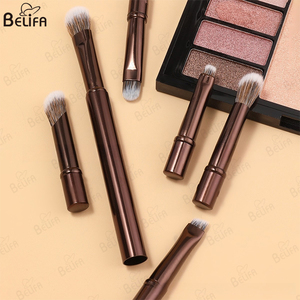 Cabezal de repuesto extraíble, Mini estuche transparente de viaje, belleza de ojos pequeños, sombra de ojos, mezcla de manchas, brocha de maquillaje 6 en 1 - Product Image 3