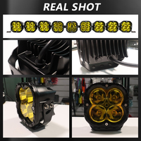 Kit de barre de lumière LED sur le toit blanc ambré 5x5 pouces UTV Offroad 42 pouces Linkable Modular Polaris RZR Headlights Driving Lights