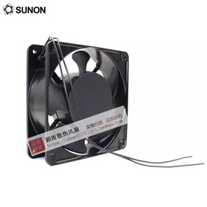 SUNON พัดลมแบบไหลตามแนวแกน A2123-HST 220-240V 2100 RPM ตลับลูกปืนติดผนังสีดำ - Product Image 3
