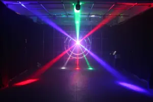 Kimu 16-teiliges 3in1 Rgb Laser-Bühnenlicht Strahl-Disco-Lichter-Effekt Dmx Led-Strahl Bewegliches Kopflicht Dj-Disco-Ball