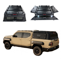 Cubierta Plegable de Acero Galvanizado y Aluminio de 3 Puertas para Camioneta KIA Tasman 5.0ft/5.2ft, Impermeable, Sin Perforaciones, con Cierre