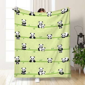 Couverture <span class=keywords><strong>panda</strong></span> personnalisée couverture en flanelle pour enfants adolescents adultes couverture douce chaude et légère pour canapé-lit voyage cadeaux pour amoureux des pandas - Product Image 5