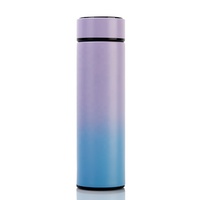 Thermos en acier inoxydable à double paroi de 500 ml avec affichage de la température, bouteille d'eau pour boire directement, fabricant de thermos OEM