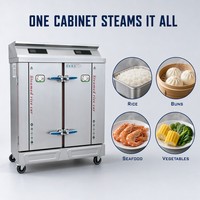 Armoire de cuisson vapeur électrique professionnelle en acier inoxydable robuste - Cuiseur vapeur alimentaire industriel grande capacité pour restaurant