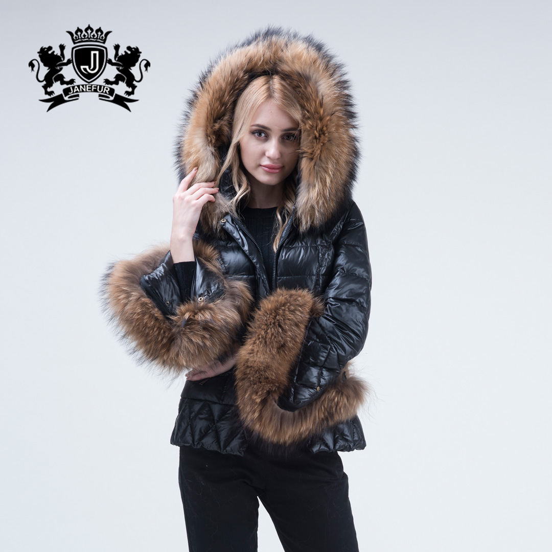 【DEARMINE】Cozy Raccoon Hood Fur Jacket Raccoon Fur Jacket for Men with Hood - Forestfox – Forestfox