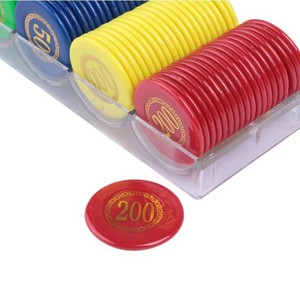 Jetons de poker ronds en plastique PS <span class=keywords><strong>colorés</strong></span> personnalisés avec plateau, accessoires de jeu pour le divertissement en casino - Product Image 2