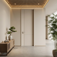 Porte intérieure en bois massif MDF de 45 mm d'épaisseur, non vernie, CPL, porte à panneau continu en polymère laminé, pour chambre à coucher moderne et usage hôtelier