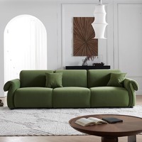 Sofá Octopus Francés, Sofá de Tela de Terciopelo Moderno y Sencillo para Sala de Estar, Estilo Retro de Mediados de Siglo, Famoso en Internet