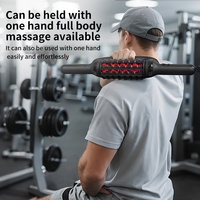 Masseur Électrique Portatif à Percussion Rotative 360° avec Base Mains Libres Rechargeable 6 Vitesses pour Récupération Musculaire Profonde du Corps