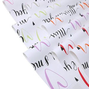 Papel de embalaje de ramo floral Corazón <span class=keywords><strong>en</strong></span> <span class=keywords><strong>amor</strong></span> impermeable papel de Arte de flor recubierto de un solo lado - Product Image 3