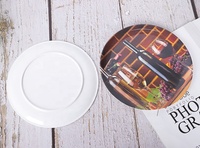 Vaisselle de restaurant personnalisée en gros assiette à dîner ronde en mélamine imprimée de 8 pouces